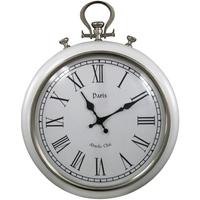 paris white round wall clock