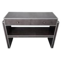 Pavia Mouse Shagreen 2 Drawer Console Table