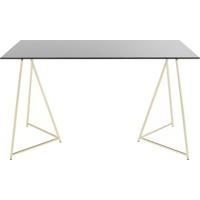 Patrizia Desk, Brass and Black Glass