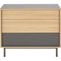 parky chest of drawers oak and grey