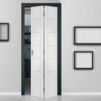 palermo white primed flush bifold door