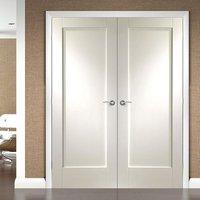 Pattern 10 Full Panel White Primed Door Pair