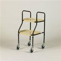 patterson medical adjustable height plastic shelf trolley