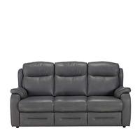 parker knoll boston 3 seater leather sofa slate