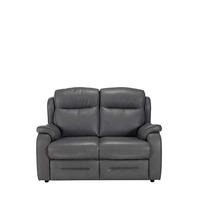 parker knoll boston 2 seater leather sofa slate