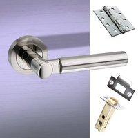 palermo mediterranean fire lever on rose satin nickel handle pack