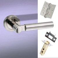 palermo mediterranean lever on rose satin nickel handle pack