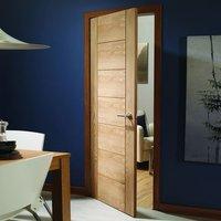 Palermo Flush Oak Door with Panel Effect