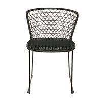 PAIR OF INDOOR / OUTDOOR DINING CHAIRS in Black