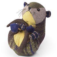 PATCHWORK MOUSE Animal Doorstop