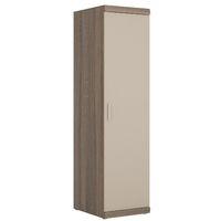 Park Lane Tall 1 Door Narrow Cabinet Oak and Champagne