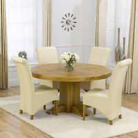 parma 150cm dining table with 4 valencia chairs