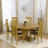 parma 150cm dining table with 6 toulouse chairs