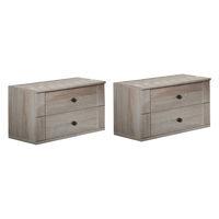 Pair of Chalet 2 Drawer Bedside