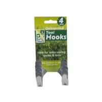 pack of 4 galvanised tool hooks