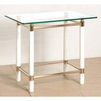 palaccio gold plated gloss white occasional tables