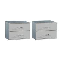 Pair of Medina 2 Drawer Bedside