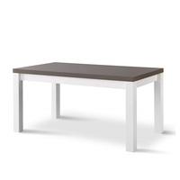 Pamela Dining Table Rectangular In White And Grey High Gloss