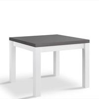 Pamela Dining Table Square In White And Grey High Gloss