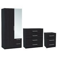 paris 2 door wardrobe bedroom set wenge