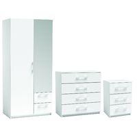 Paris 2 Door Wardrobe Bedroom Set White