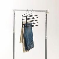 pack of 2 chrome plated metal trouser hangers