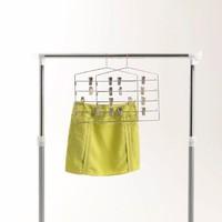 Pack of 2 Space-Saving Hangers for 4 Skirts