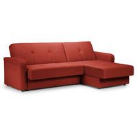 parker fabric corner sofa red right hand