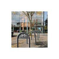 PAINTED TROMBONE BICYCLE STAND WITH SIGNAGE - HAG 1000MM - PROCITY GREY