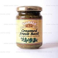 pack of 12 sunita creamed fresh basil in olive oil 130g