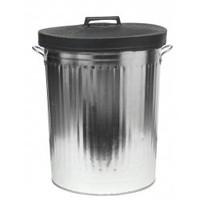 Parasene Galvanised Bin & Rubber Lid