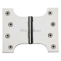 Parliament Hinge (Set of 2) Finish: Polished Chrome, Size: 10.16 cm H x 12.7 cm W