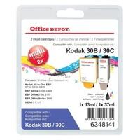 Pack 2 Cartridge Ink Black and Colour Remanufactured Kodak 30B and 30C Multipack