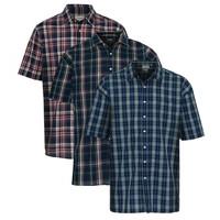 Pack of 3 Mens Champion Country Brighton Style Casual Check Short Sleeved Shirt
