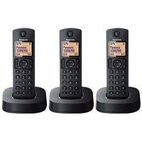 Panasonic KX-TGC313EB Digital Cordless Phone with Nuisance Call Blocker - Black, Pack of 3