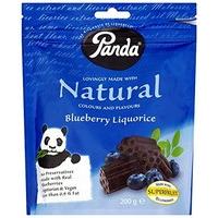 Panda Natural Blueberry liquorice 200 g (Pack of 6)