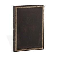 paperblanks old leather moroccan midi notebook with lined pages black