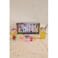 party neon sign light blue