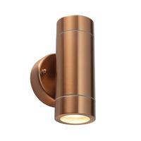 Palin 2 x 35W GU10 Up & Down Wall Copper IP44 - 85374