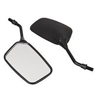 Pair Motorcycle Motorbike Side Rear View Mirror Black 10mm