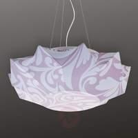 pattern textile pendant light art 60 cm purple