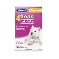 pack of 3 4fleas tablets for dogs and puppies