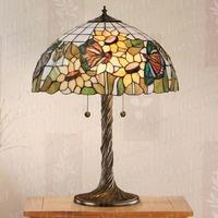 Papillon DB024M and TV78/L Large Tiffany Table Lamp
