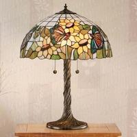 papillon db024m and tv78l large tiffany table lamp