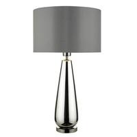 PAB4267 Pablo Table Lamp With Grey Faux Silk Shade