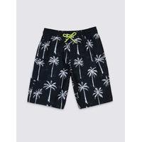 Palm Tree Print Swim Shorts (3-14 Years)