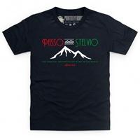 passo dello stelvio kids t shirt