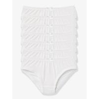 pack of 7 girls briefs white