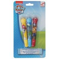 Paw Patrol character chase marshall and rocky design roller stamper pens - 3 pack - Multicolour