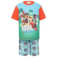 Paw Patrol boys short sleeve t-shirt and shorts character print pyjamas set - Multicolour